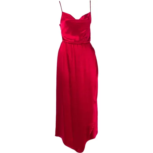 Elegantes Langes Sommerkleid Rosa , Damen, Größe: XS - Fracomina - Modalova