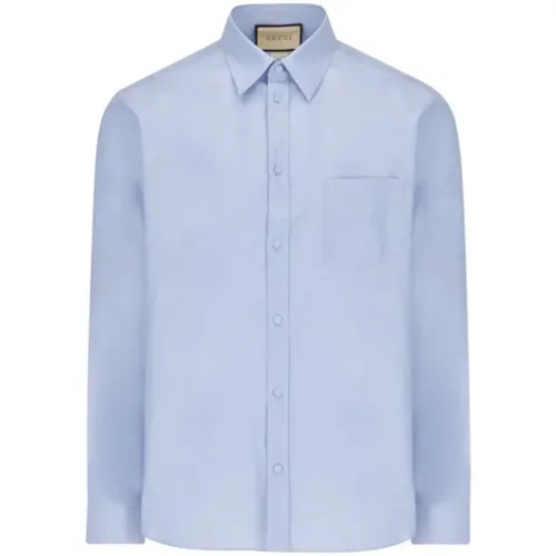 Cotton button-up shirt , male, Sizes: XL, 2XL - Gucci - Modalova