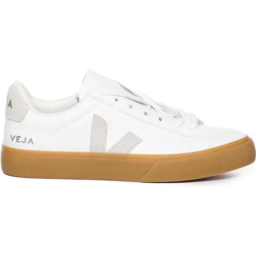 Minimalistische Weiße Ledersneaker , Damen, Größe: 40 EU - Veja - Modalova