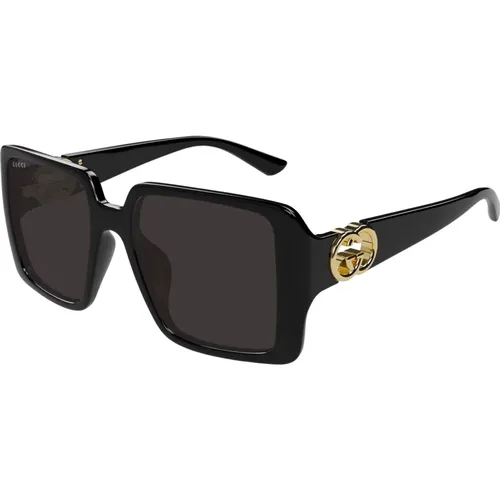 Stilvolle Sonnenbrille schwarzer Rahmen , Damen, Größe: 54 MM - Gucci - Modalova