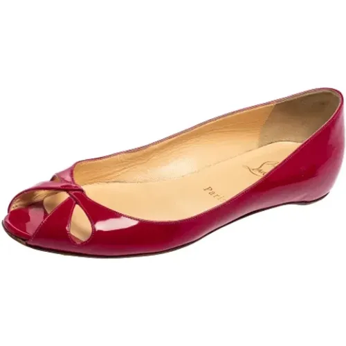 Pre-owned Leather flats , female, Sizes: 4 1/2 UK - Christian Louboutin Pre-owned - Modalova