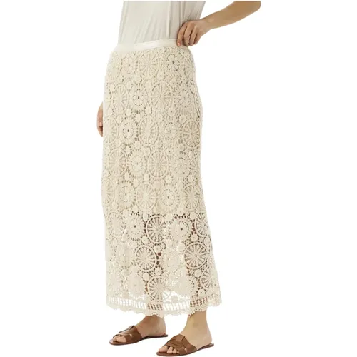 Embroidered Skirt Nature , female, Sizes: M - IN Front - Modalova
