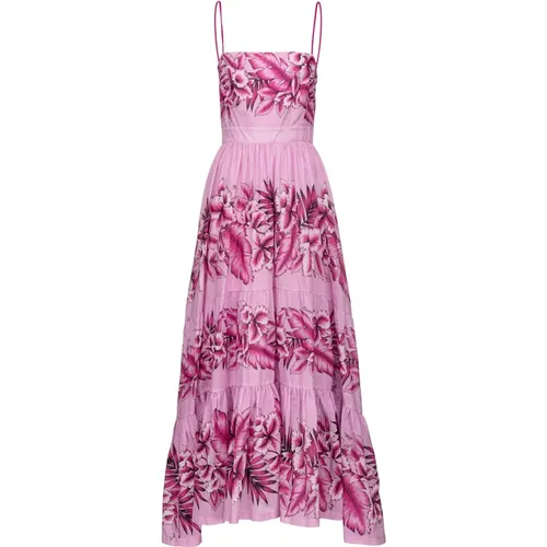 Kleid aus Musselin Tropenprint - pinko - Modalova
