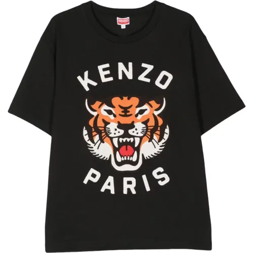 Tiger Motif T-shirts and Polos , male, Sizes: M - Kenzo - Modalova