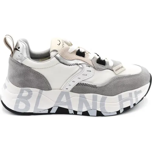 Grey Sneakers with Leather and Fabric Lining , female, Sizes: 6 UK, 5 UK, 2 UK, 3 UK, 7 UK, 4 UK - Voile blanche - Modalova