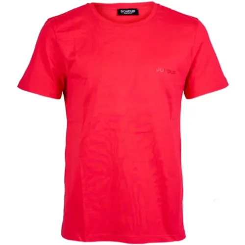 Rote T-Shirts und Polos , Herren, Größe: 2XL - Dondup - Modalova