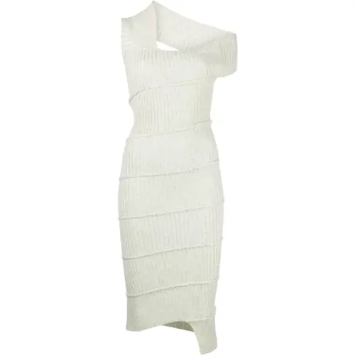 Layered Pistachio Midi Dress , female, Sizes: M, XS, S - MM6 Maison Margiela - Modalova