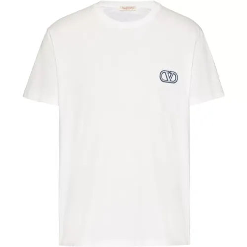 Weiße VLogo Signature T-Shirt - Valentino - Modalova