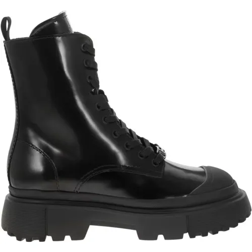 H619 - Combat Boots , female, Sizes: 4 1/2 UK, 3 1/2 UK - Hogan - Modalova