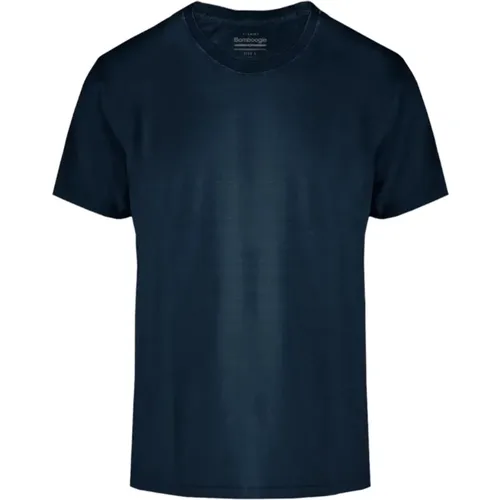 Blaue T-Shirts und Polos , Herren, Größe: L - BomBoogie - Modalova
