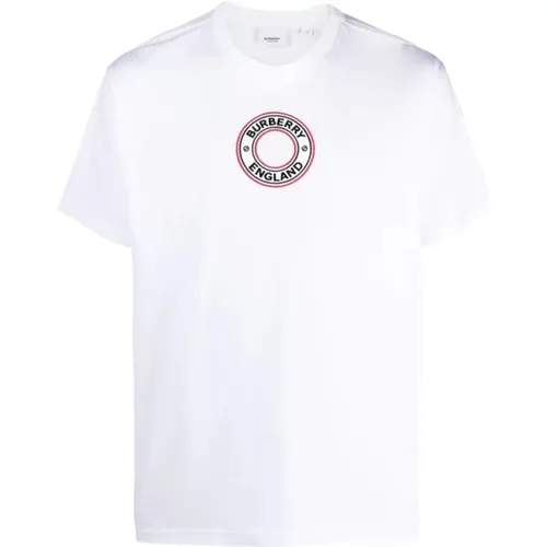 Archway Embroidery Circle Logo T-shirt , male, Sizes: XS - Burberry - Modalova