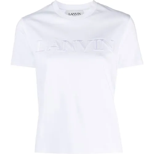 Logo-Schriftzug Baumwoll-T-Shirt - Lanvin - Modalova