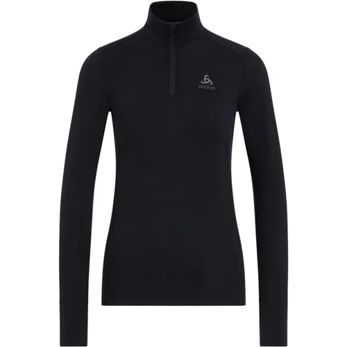 Half Zip Turtle Neck Langarm Top , Damen, Größe: XS - Odlo - Modalova