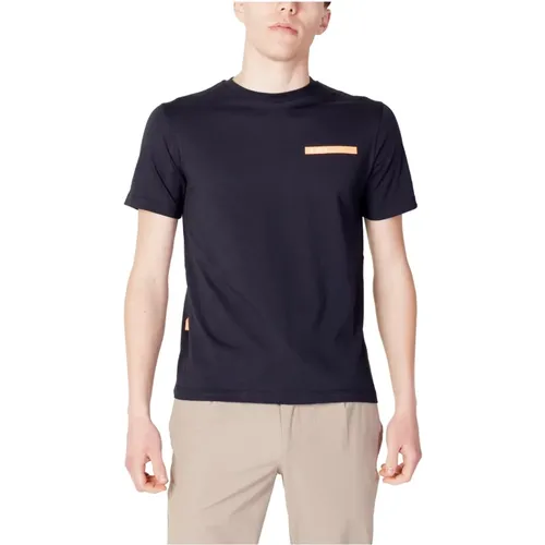 Print Short Sleeve Round Neck T-Shirt , male, Sizes: S - Suns - Modalova