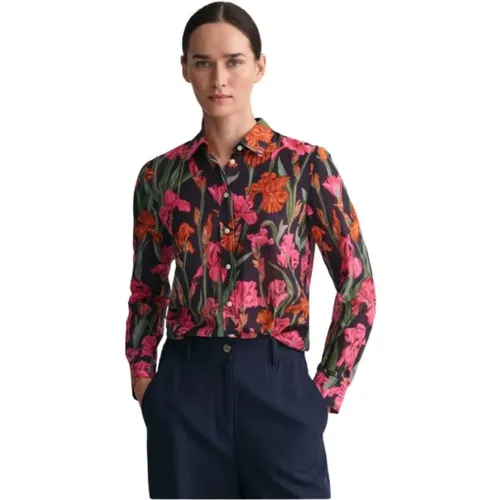 Reguläres Seidenmischhemd , Damen, Größe: 3XL - Gant - Modalova