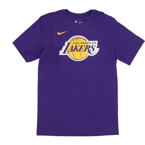 NBA Logo Essential Tee Lila , Herren, Größe: 2XL - Nike - Modalova