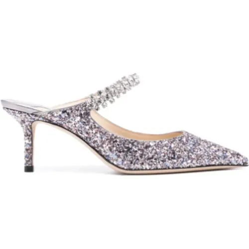 Glitter Pointed Toe Crystal Strap Heels , female, Sizes: 4 1/2 UK, 3 1/2 UK, 5 UK, 5 1/2 UK, 3 UK - Jimmy Choo - Modalova