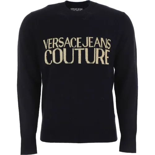 Schwarze Pullover , Herren, Größe: XL - Versace Jeans Couture - Modalova