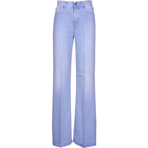 Blaue Wide Leg Denim Jeans , Damen, Größe: W30 - Dondup - Modalova