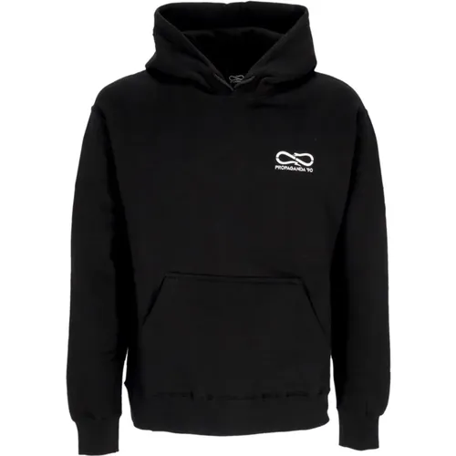 Schwarzer Hoodie mit Kängurutasche , Herren, Größe: M - Propaganda - Modalova