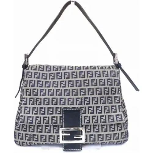 Pre-owned Navy Canvas Fendi Baguette Mamma , female, Sizes: ONE SIZE - Fendi Vintage - Modalova