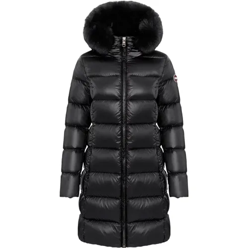 Winter Coat with Fur Hood , female, Sizes: L, XL - Colmar - Modalova