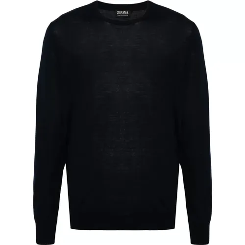 Luxuriöses Woll-Crew-Neck-Strickwaren - Ermenegildo Zegna - Modalova