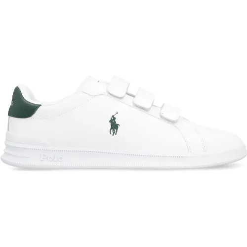 Leder-Sneaker mit niedrigem Schaft , Damen, Größe: 40 EU - Ralph Lauren - Modalova