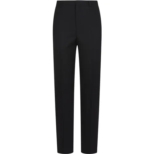 High Waist Wool Pants with Striped Motif , male, Sizes: L, M - Saint Laurent - Modalova