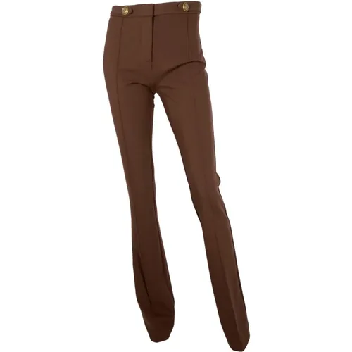 Flare-fit Hose mit hoher Taille in Braun , Damen, Größe: M - pinko - Modalova