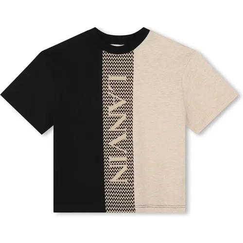 Curb Motif T-shirt,Schwarze T-Shirts und Polos - Lanvin - Modalova