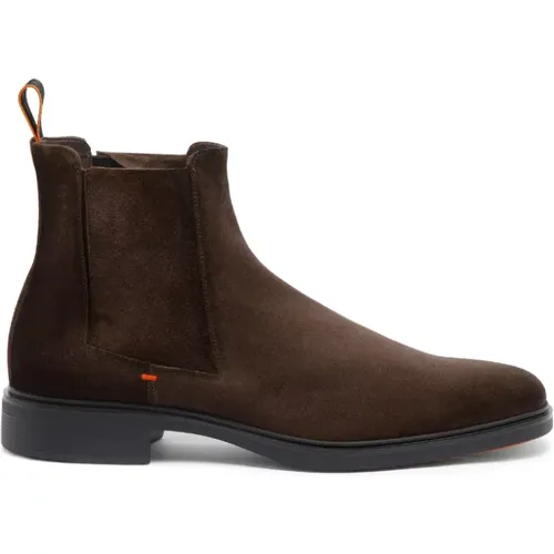 Leather Boots Easy Style , male, Sizes: 7 1/2 UK, 8 1/2 UK - Santoni - Modalova