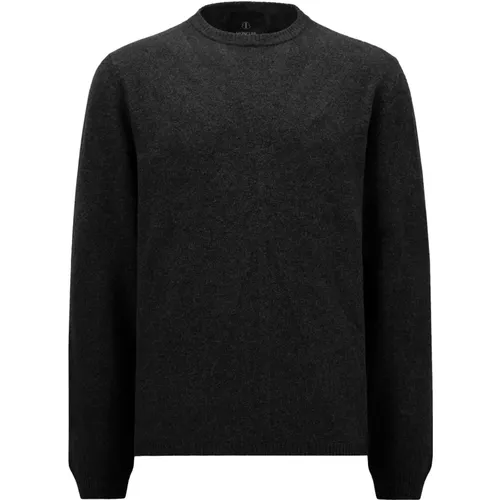 Crew Neck Wool Cashmere Sweater , male, Sizes: L, S - Moncler - Modalova