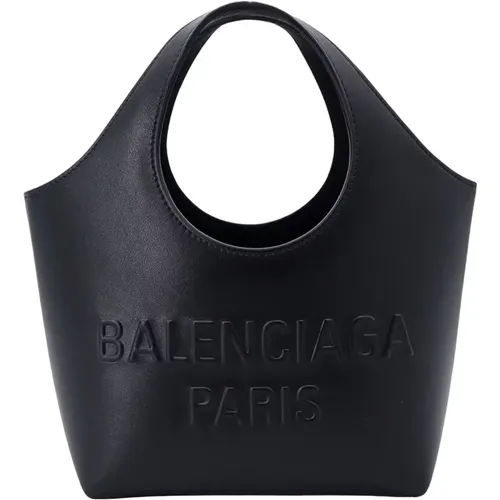 Schwarze Lederhandtasche mit Innentasche - Balenciaga - Modalova
