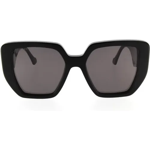 Rectangular-Frame Sunglasses , female, Sizes: ONE SIZE, 54 MM - Gucci - Modalova