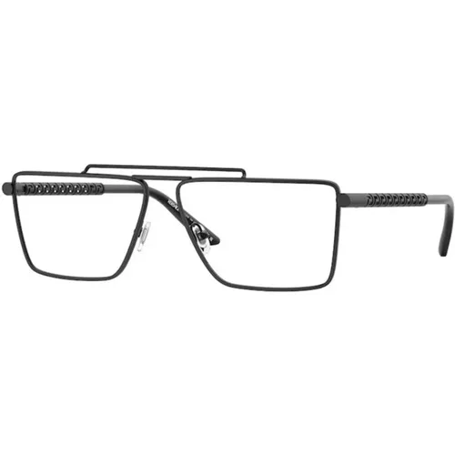 Schwarze Rahmenbrille Modell 1433 , unisex, Größe: 59 MM - Versace - Modalova