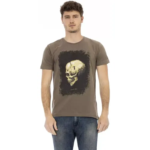 Action Cotton T-Shirt with Front Print , male, Sizes: 2XL, 3XL, M, L, S, XL - Trussardi - Modalova