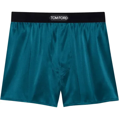 Underwear,Samt Taillenband Seiden Boxershorts - Tom Ford - Modalova