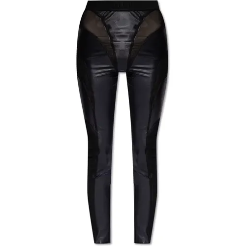 Leggings with logo , female, Sizes: S - Versace Jeans Couture - Modalova