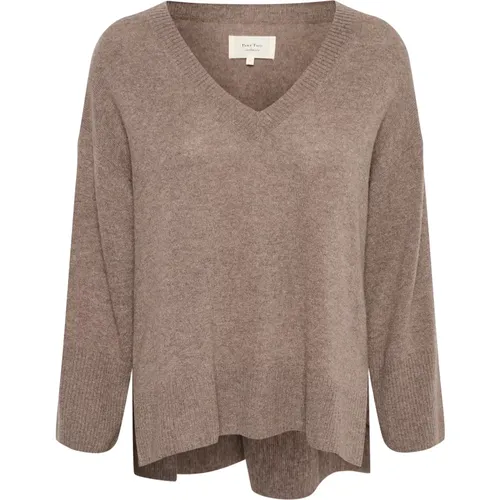 V-Neck Knit Sweater , female, Sizes: L - Part Two - Modalova