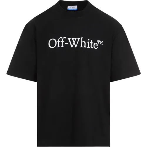 Schwarzes Street Style T-Shirt , Herren, Größe: L - Off White - Modalova