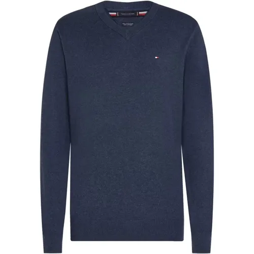 Iconic Baumwoll-Kaschmir Pullover , Herren, Größe: XL - Tommy Hilfiger - Modalova