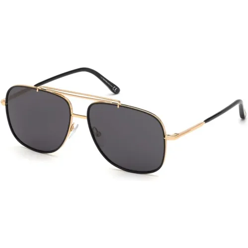 Benton Sunglasses Gold Grey , male, Sizes: 58 MM - Tom Ford - Modalova