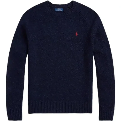 Gemischter Wollrundhalsausschnittstrickpullover , Herren, Größe: L - Polo Ralph Lauren - Modalova