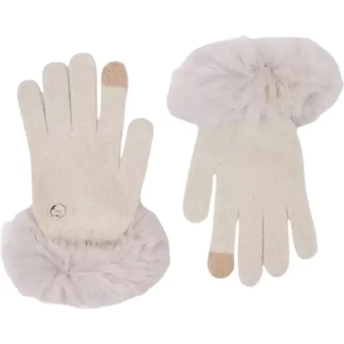 Faux Fur Knit Gloves , female, Sizes: ONE SIZE - Liu Jo - Modalova