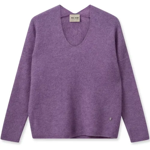 Soft and Cozy V-Neck Knit Sweater , female, Sizes: M - MOS MOSH - Modalova