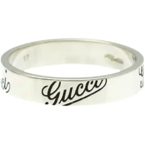 Pre-owned White Gold rings , female, Sizes: ONE SIZE - Gucci Vintage - Modalova