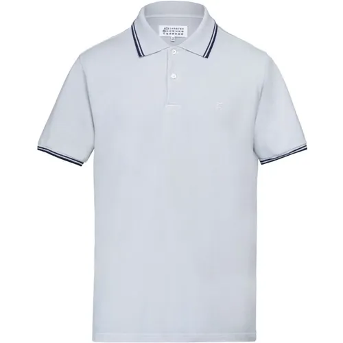 Clear Stripe-Trim Polo Shirt , female, Sizes: XS - Maison Margiela - Modalova