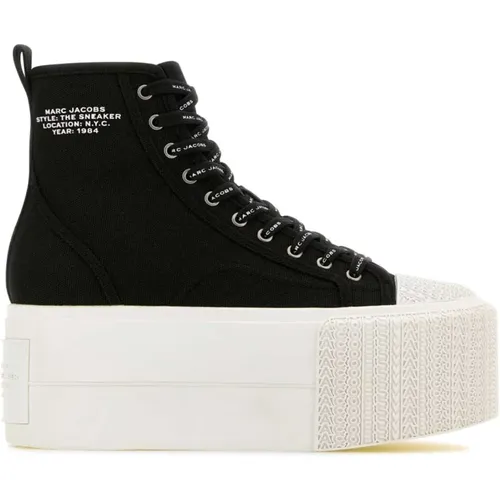 Schwarze Canvas High Top Platform Sneakers , Damen, Größe: 36 EU - Marc Jacobs - Modalova