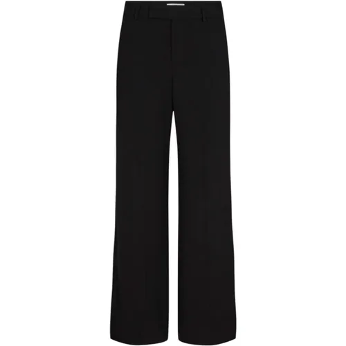 High-Waisted Alexa Slit Pant Trousers , female, Sizes: M - Co'Couture - Modalova